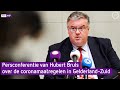 persconferentie van hubert bruls voorzitter veiligheidsregio gelderland zuid over coronamaatregelen