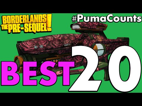 Top 20 Best Guns and Weapons in Borderlands: The Pre-Sequel! #PumaCounts