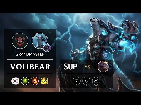 Volibear Support vs Poppy - KR Grandmaster Patch 9.16