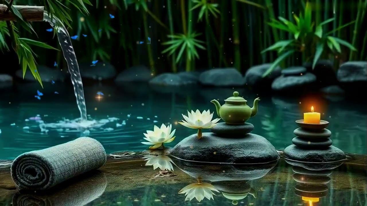 Beautiful Soothing And Relaxing Music For Stress Relief - Relaxing Music Bamboo Water Piano