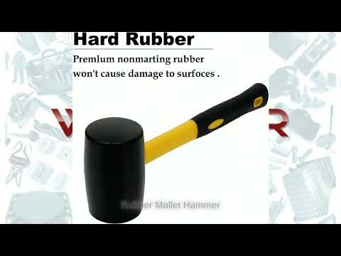 Fibreglass handle rubber mallet hammer