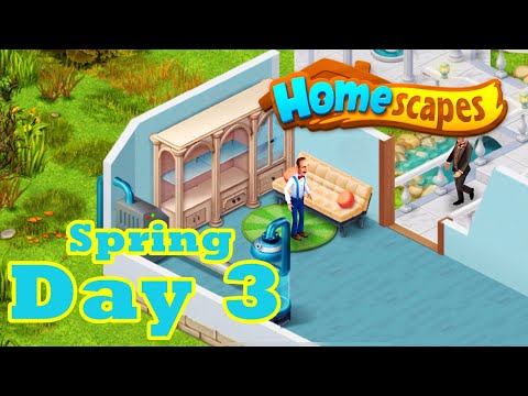 Homescapes Movie New Area Day 3 Story HD | Spring Area Restoration & Spring water | Ios | Android