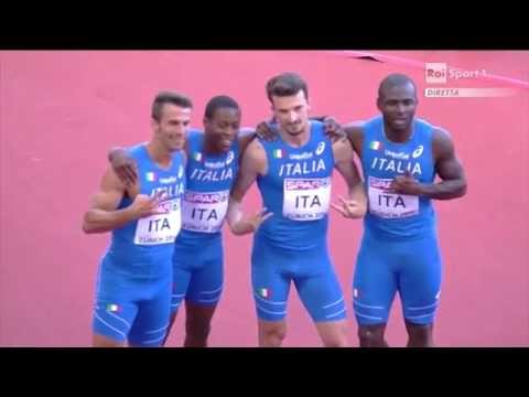 Campionati Europei di Zurigo - batteria 1 4x100 uomini - Italia