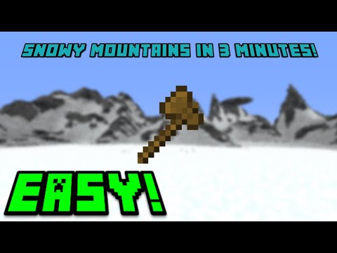 How to BUILD SNOWY MOUNTAIN TERRAIN (3 MINUTES) | Minecraft Tutorial