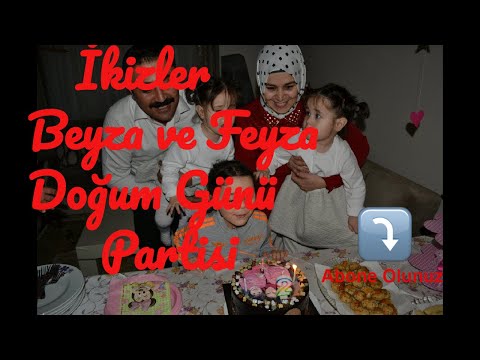 İkizler Beyza ve Feyza'nın kardeşlerin doğum günü partisi.
