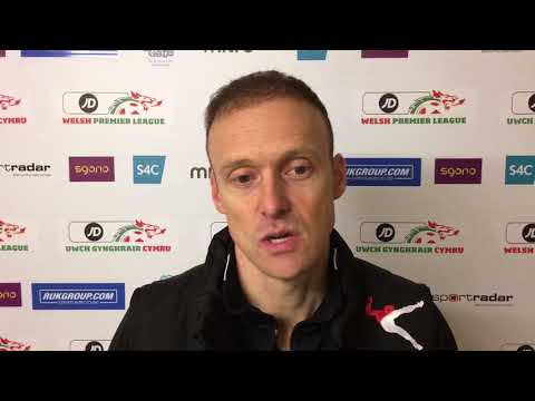 Scott Ruscoe talks to TNS TV after the late winner - TNS 2-1 Bangor City