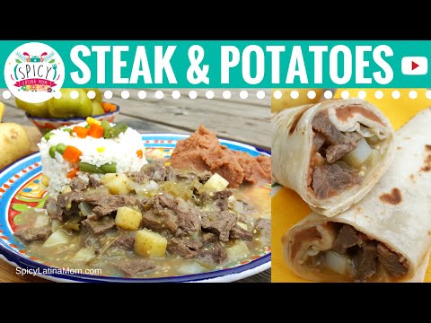 Steak and Potatoes Burritos | Mexican Food - Spicy Latina Mom