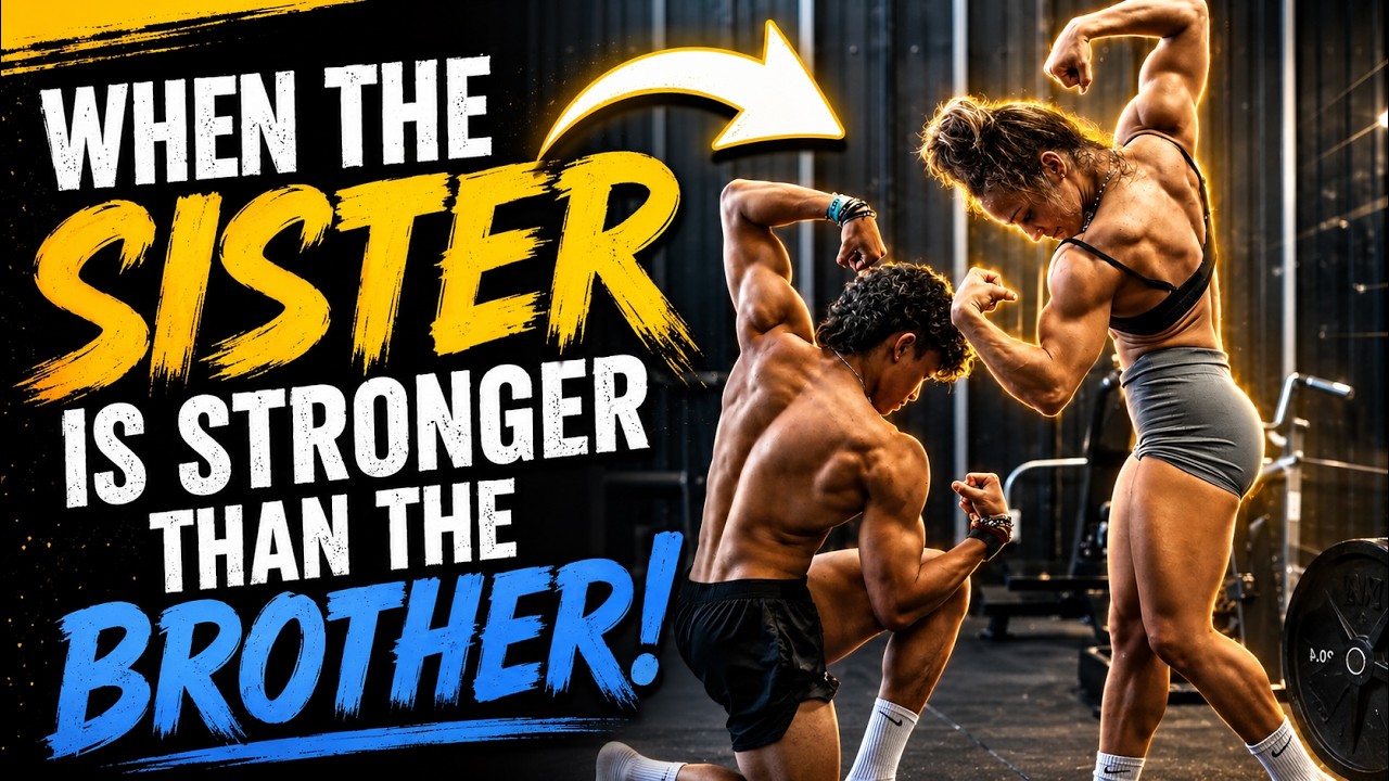 When the SISTER is STRONGER than the brother 😱 😱