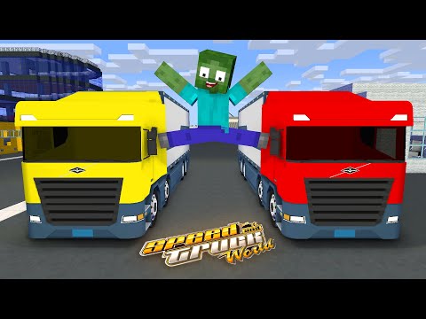 Monster School : BUILD AND RACE ON TRUCK CAR Challenge - Minecraft Animation