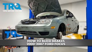 How to Bleed Brakes 2000-2007 Ford Focus