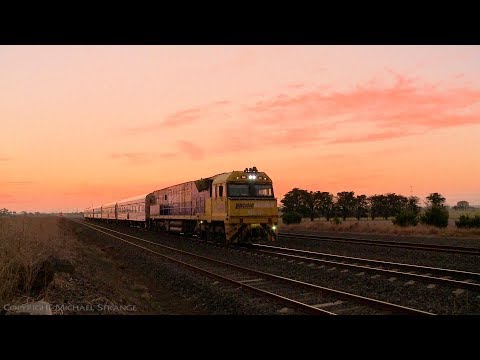2AM8 Overland Passenger Train At Sunset - PoathTV Australian Railways