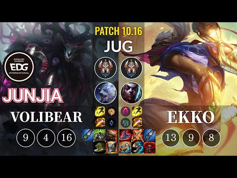 EDG JunJia Volibear vs Ekko Jungle - KR Patch 10.16