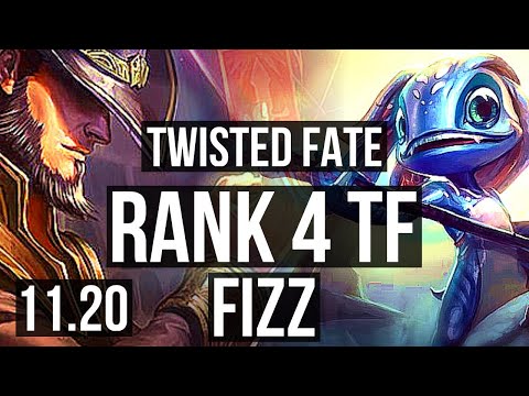 TWISTED FATE vs FIZZ (MID) | Rank 4 TF, 3/1/4, 300+ games | BR Challenger | v11.20