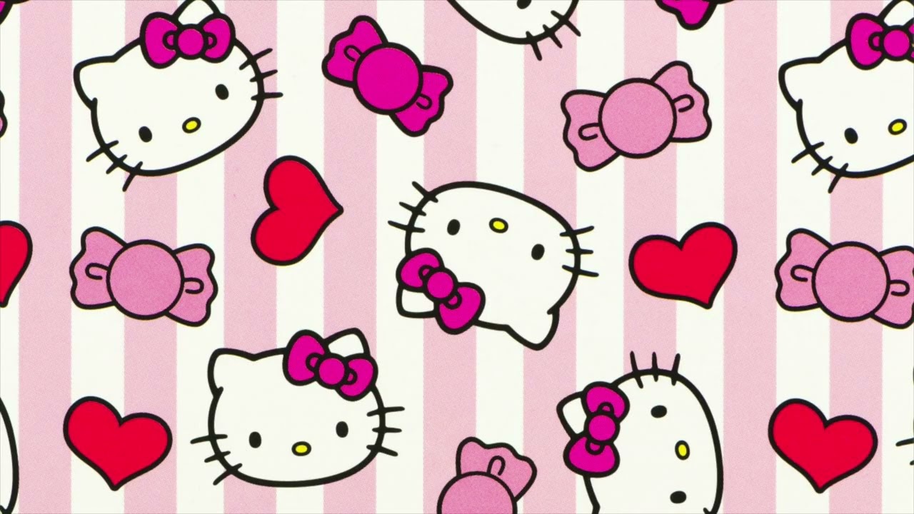 8 Hours of Pink Hello Kitty Background | Backdrop | Wallpaper |Screensaver | 4K HD