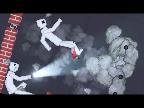 Stone Golem attacks Humans in People Playground