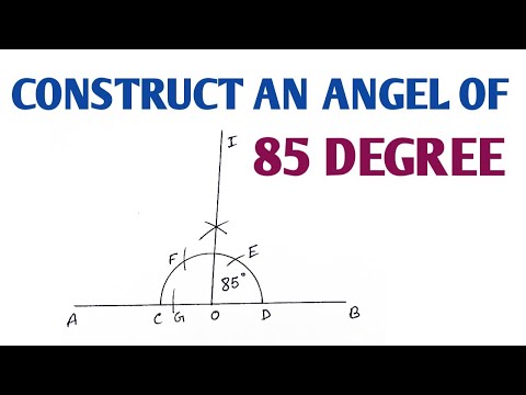 HOW TO CONSTRUCT AN ANGLE OF 85 DEGREE//USING PENCIL COMPASS// In Hindi