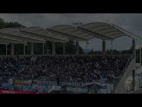 Elversberg vs. Hansa Rostock | Gästeblock vor dem Spiel | 05.08.2023