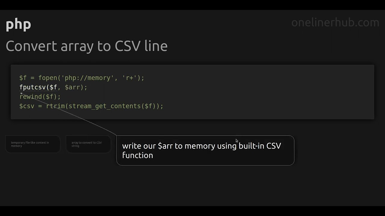 Convert array to CSV line