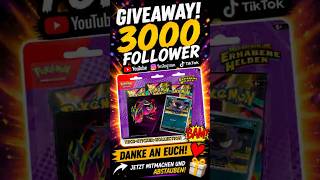 🎉 GIVEAWAY – 3.000 Follower Spezial 🎉#pokemon #pokemonkarten #pokemontcg #tcg #kartenrestaurierung