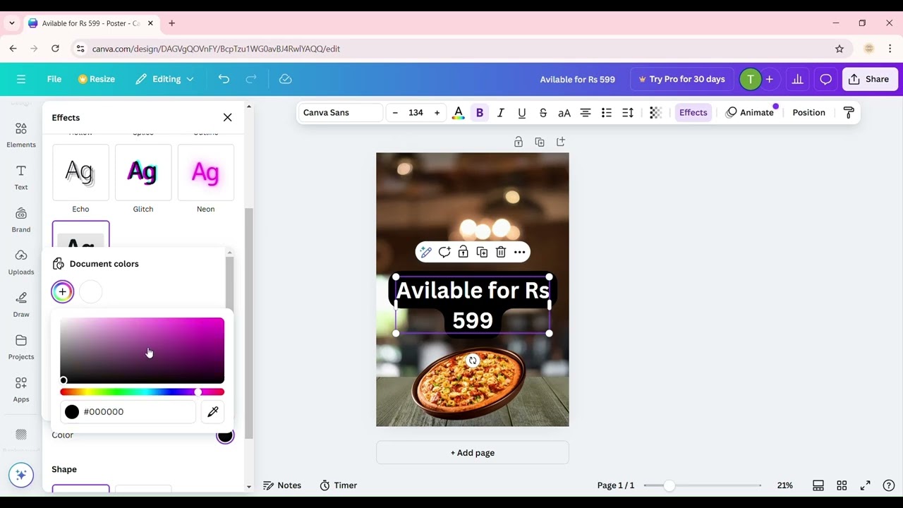 how to create a poster using Canva!!| graphic designing| Graphic harmony|