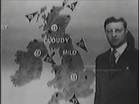 BBC weather forecast and BBC1 continuity, 26th Jan. 1968