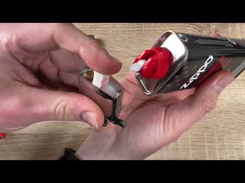 Zippo refill with petrol - refill empty petrol lighter - refuel storm lighter instructions