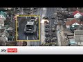 Ukraine War Dramatic Drone Footage Shows Russian Convoy Ambush