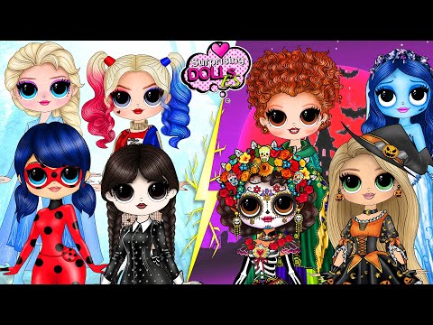 Wednesday, Marinette, Isabela, Elsa se visten para las Fiestas - 30 Mejores Manualidades de Papel