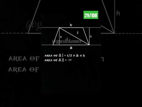 #29/108 Area of Parallelogram Formula #music #bass #alanwalker #viral #maths #formula #mathformula