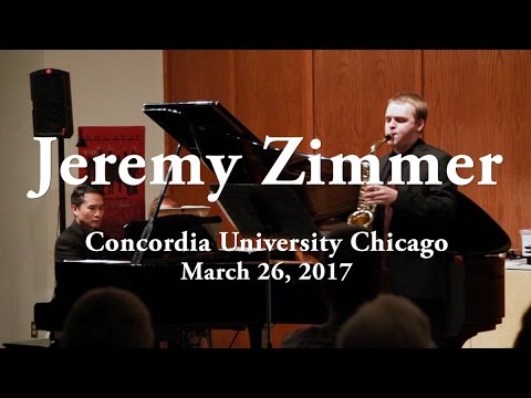 Jeremy Zimmer's Senior Saxophone Recital (CUC Music March 26, 2017)