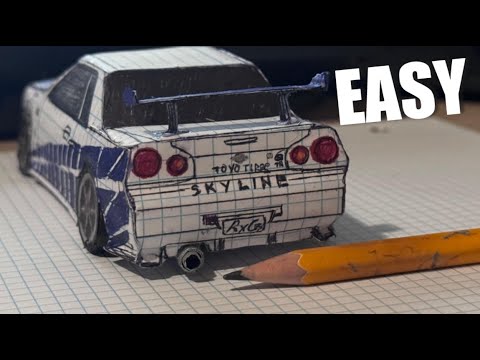 How to Make a Paper Nissan Skyline R34 | Fast & Furious