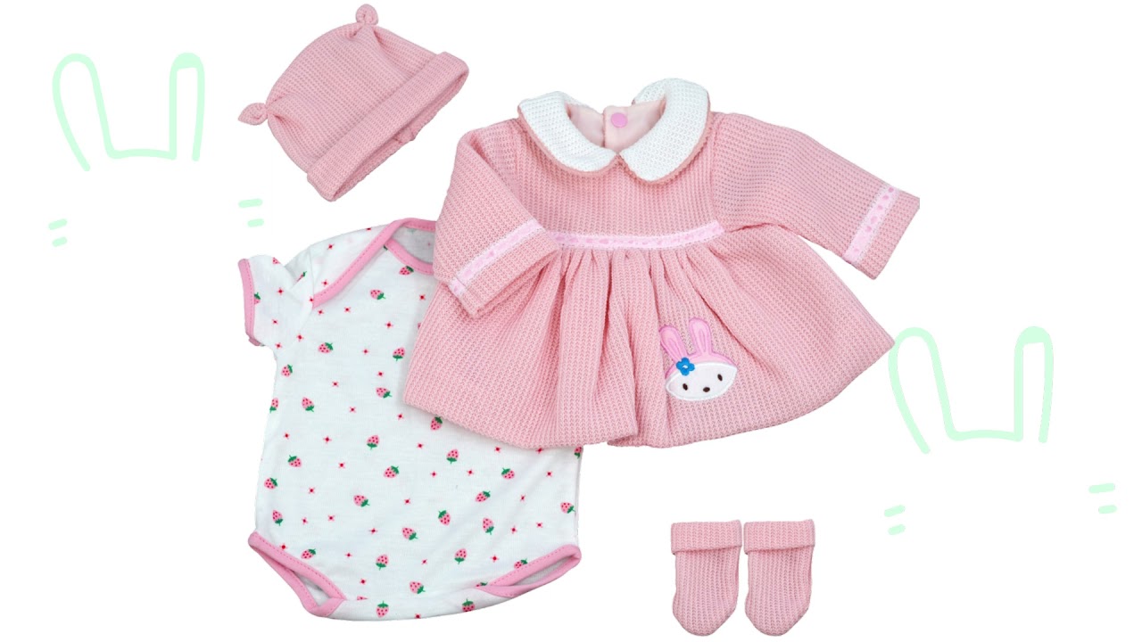 BiBi Outfits - Reborn Doll Clothes (Pink Dress) (50 cm / 20