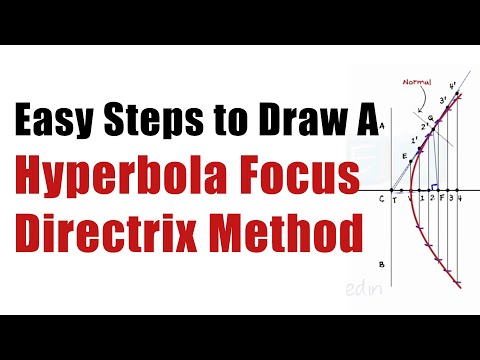 Easy Steps to Draw A Hyperbola using Focus Directrix Method - Engg Curves - Engg Drawing