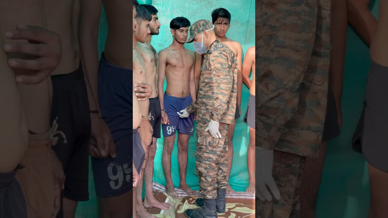 Medical check 🔥😱#army#trending #viralvideo #indianarmy #youtube #motivation #ytshorts #india #art