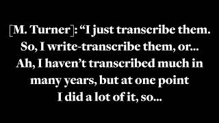 Mark Turner, On Transcribing and Playing Solos