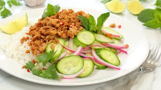 Thai Turkey Stir-Fry with Sweet & Sour Cucumber Salad | 20 Minute Dinner Ideas
