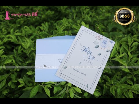 Mẫu thiệp cưới BB63 - BST thiệp cưới đẹp 2022-2023