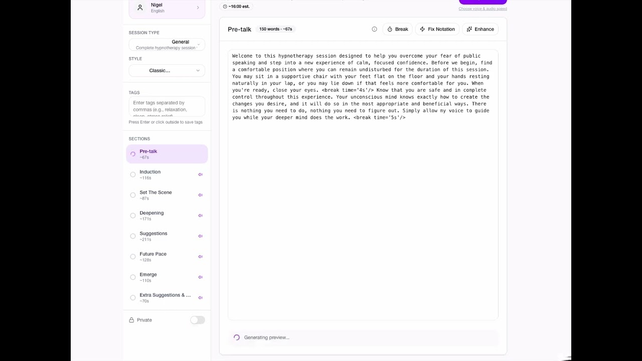 How to Preview a Single Section