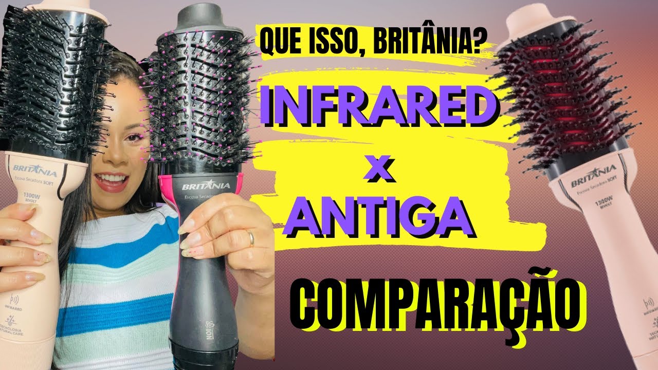 👀TESTANDO ESCOVA SECADORA BRITÂNIA COM LUZ INFRARED- MELHOR QUE A ANTIGA?