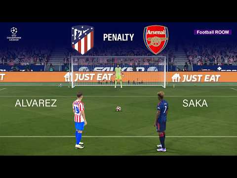 Atletico Madrid vs Arsenal | Penalty Shootout | Champions League 2026 | Semi-Final | Simulation PES