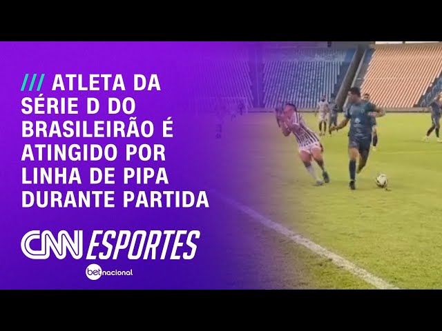 Atleta da série D é atingido por linha de pipa em jogo | LIVE CNN
