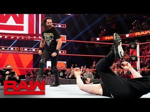 Seth Rollins Stomps Brock Lesnar before WrestleMania: Raw, April 1, 2019