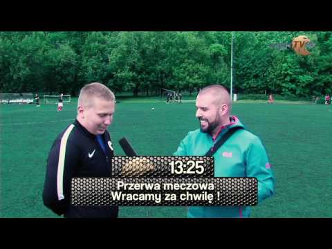 Błażej Budasz w przerwie meczu Poznań FC - IKP Olimpia Poznań