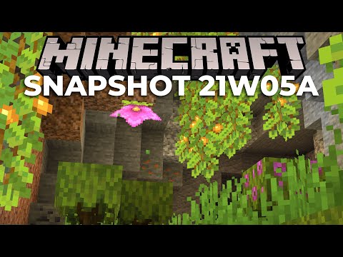 OMGcraft - Minecraft Tips & Tutorials! - NEW Minecraft LUSH CAVE Biomes, Glow Berries, Dripleaf, Moss, and more! (Snapshot 21w05a)