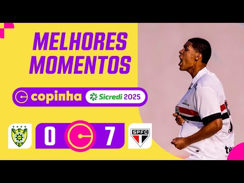 Gols e lances de Picos x São Paulo