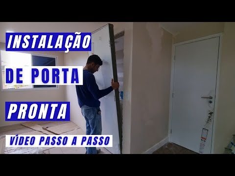 COMO INSTALAR KIT PORTA PRONTA DE MADEIRA LISA LACA video passo a passo .