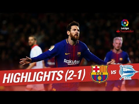 Highlights FC Barcelona vs Deportivo Alavés (2-1)