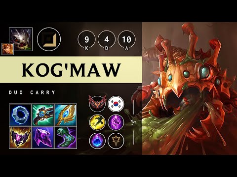 Kog'Maw ADC vs Ezreal: Unstoppable - KR Grandmaster Patch 14.22