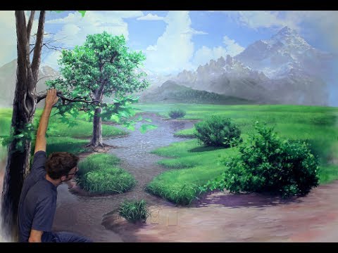 How To Paint A Landscape - Mural Joe