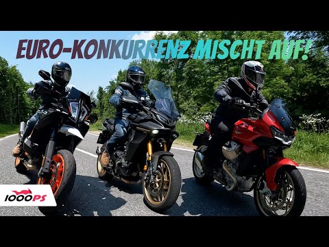 Sporttourer Dreikampf! Moto Guzzi V100 vs. Yamaha Tracer 9 GT vs. KTM 890 SMT Vergleichs-Test 2023
